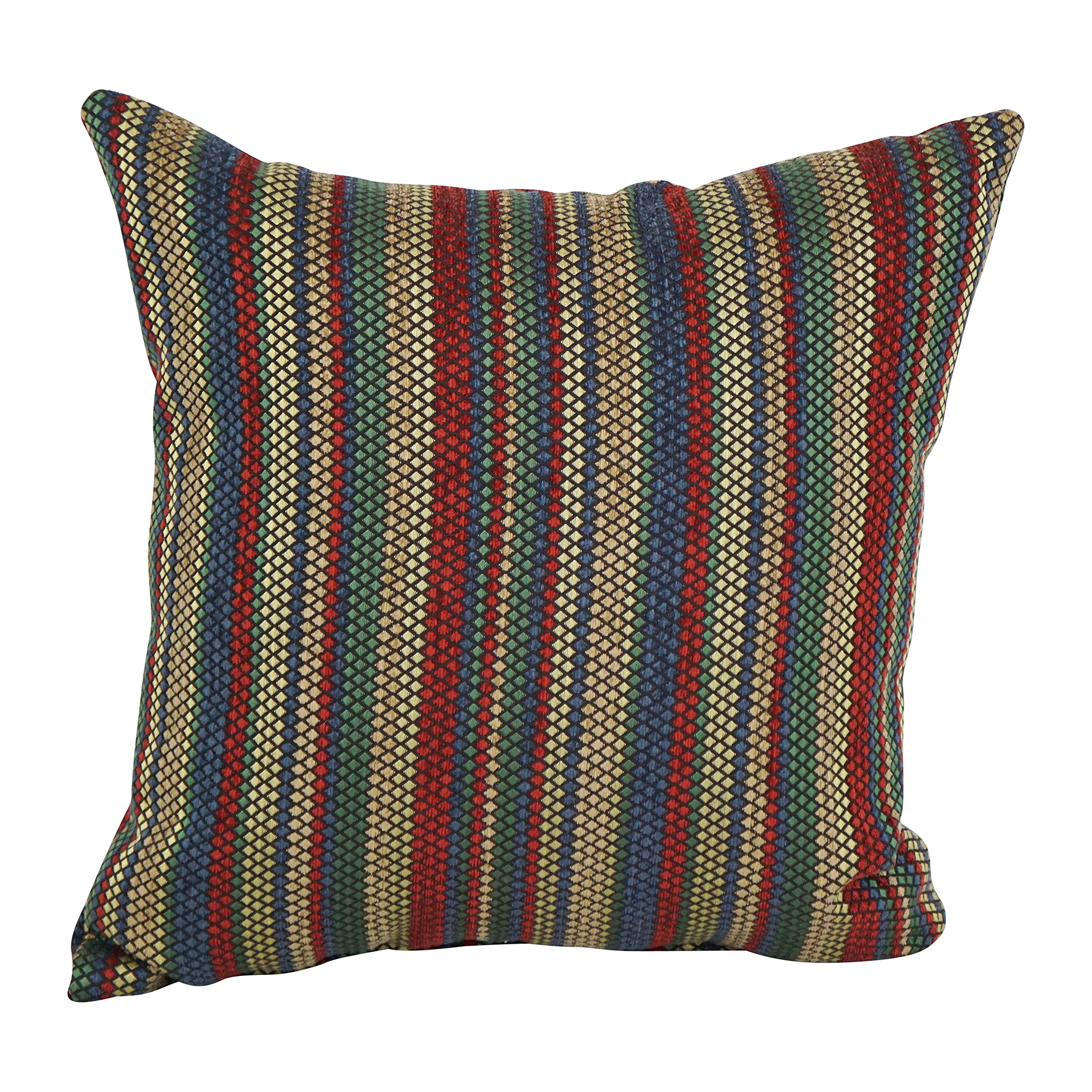 Blazing Needles Square Jacquard Throw Pillows, 17&quot;, Vasan Crayol 2 Count