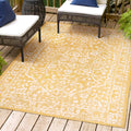 JONATHAN Y SMB104G-8 Malta Bohemian Medallion Textured Weave Indoor Outdoor Area-Rug, Coastal Traditional Transitional Easy-Clea