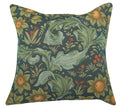 Charlotte Home Furnishings Inc. Arabesques W/Orange Tree Blue Square Throw Pillow Cover - 19 X 19 Decorative Boho Cushion Cotton