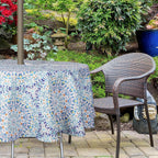 EHouseHome Round Tablecloth with Umbrella Hole and Zipper 70 inch Waterproof Polyester Mandara