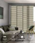 Godear Design Adjustable Sliding Panel Track Blinds For Sliding Patio Doors, Vertical Blinds For Large Windows, Extendable Track