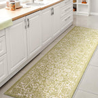 Jonathan Y Smb100D-210 Tela Bohemian Textured Weave Floral Indoor Outdoor -Area Rug, Coastal, Traditional, Transitional Easy-Cleaning,Bedroom,Kitchen,Backyard,Patio,Non Shedding, Green/Cream, 2 X 10