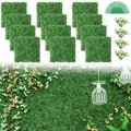 Luyue 12 Pcs Artificial Grass Wall Panels 20'  20' Boxwood Panels Fake Grass Privacy Fence Screen Greenery Wall Backdrop