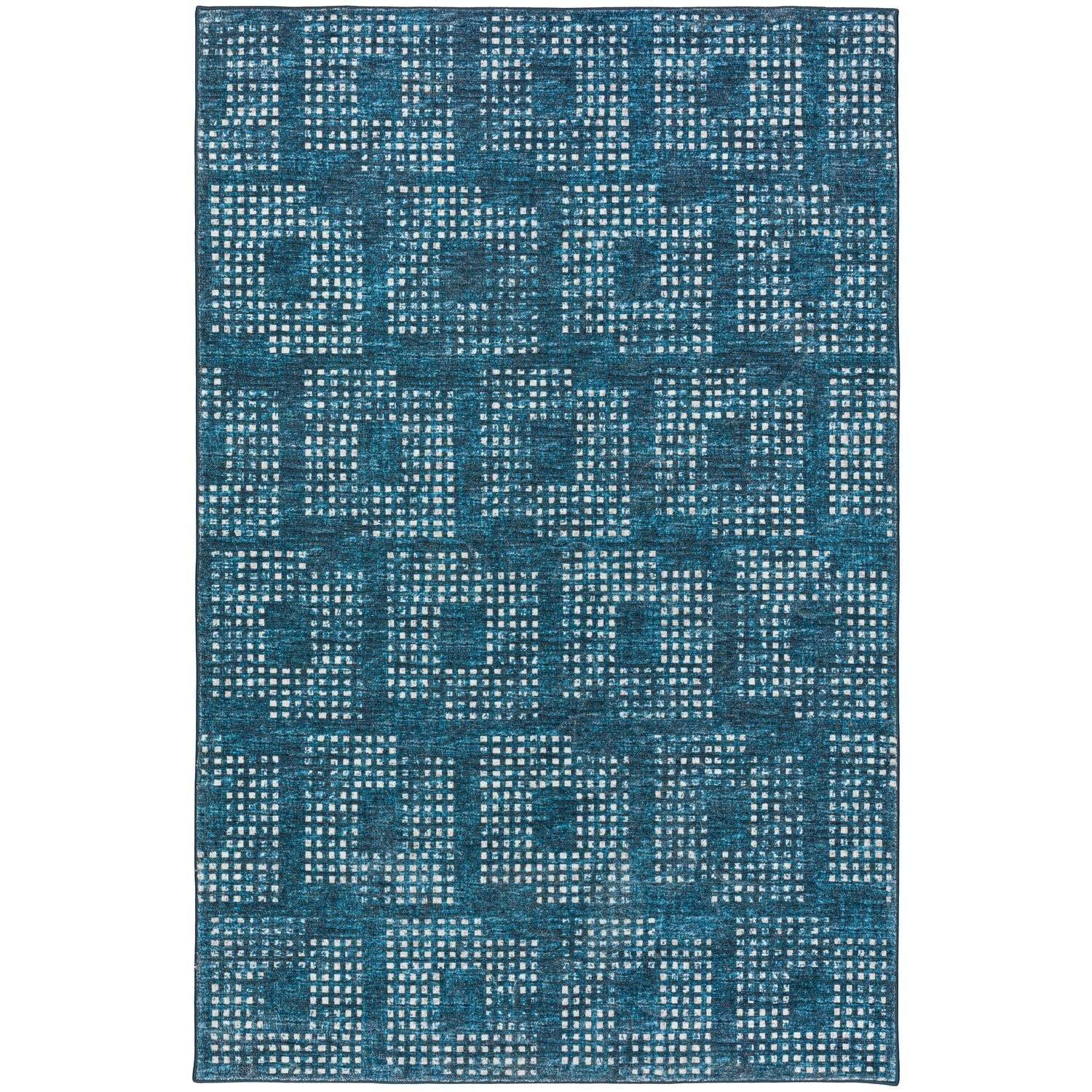Delano Da1 Blue Transitional Rug Rectangle 3' X 5'