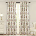Loom And Mill Luxury Jacquard Curtains For Bedroom Living Room, European Style Curtains 2 Panels With Tiebacks, Elegant Window C