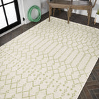 Jonathan Y Smb108M-8 Ourika Moroccan Geometric Textured Weave Indoor Outdoor Area-Rug, Bohemian Coastal Traditional Easy-Cleanin