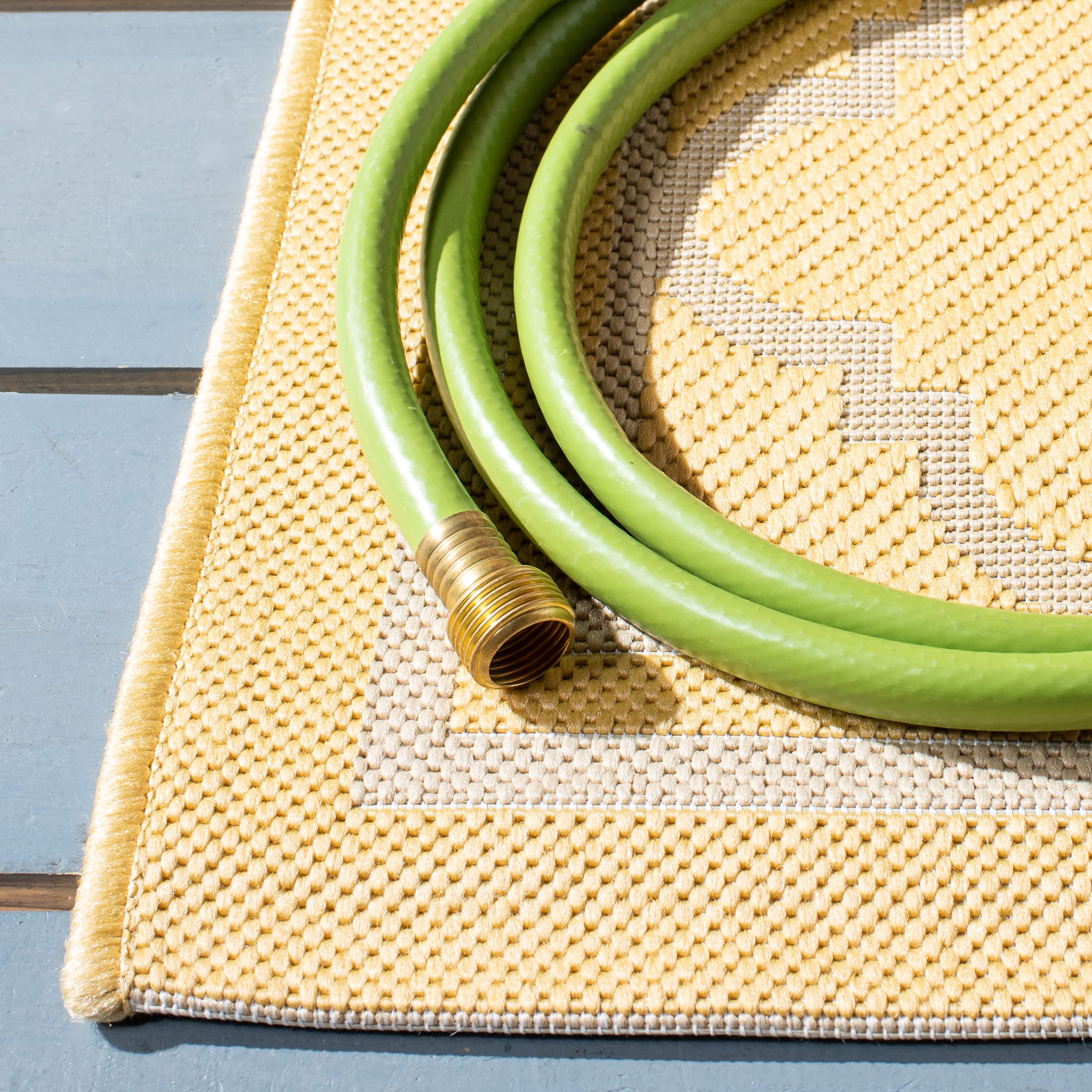 Safavieh Courtyard Collection 8' X 10' Gold/Beige Cy6918 Trellis Indoor/ Outside Waterproof Easy Cleansingpatio Backyard Mudroom Area Mat