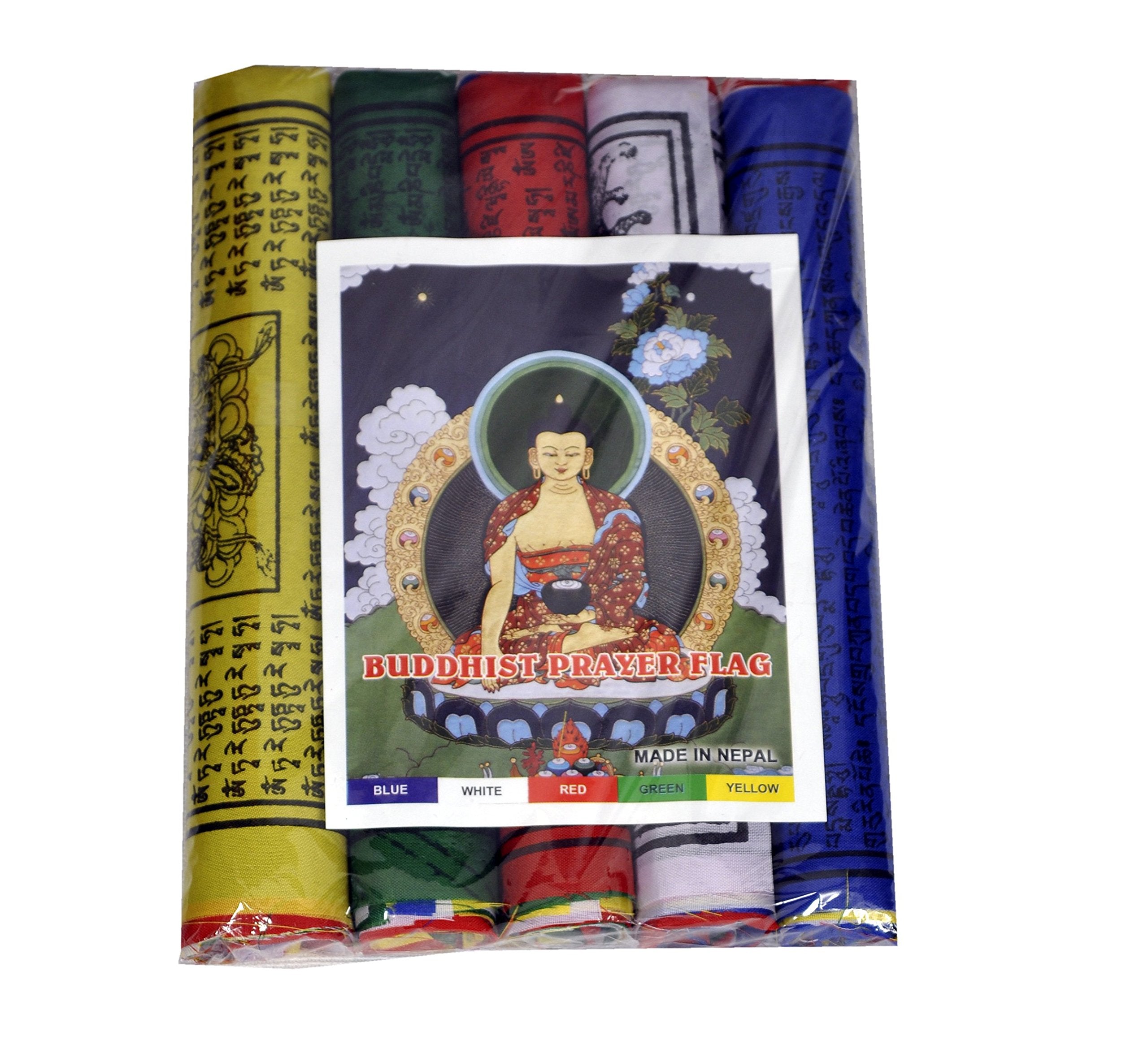 Dharma Store - Tibetan Buddhist Prayer Flags 8.5 Inch For Luck, Happiness, Longevity And Prosperity - Pack Of 50
