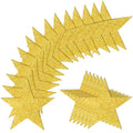 100 PCS Glitter Gold Five Star Cutouts Paper Star Confetti Cutouts Gold Star Cutouts for Bulletin Board Stars Accents Classroom 