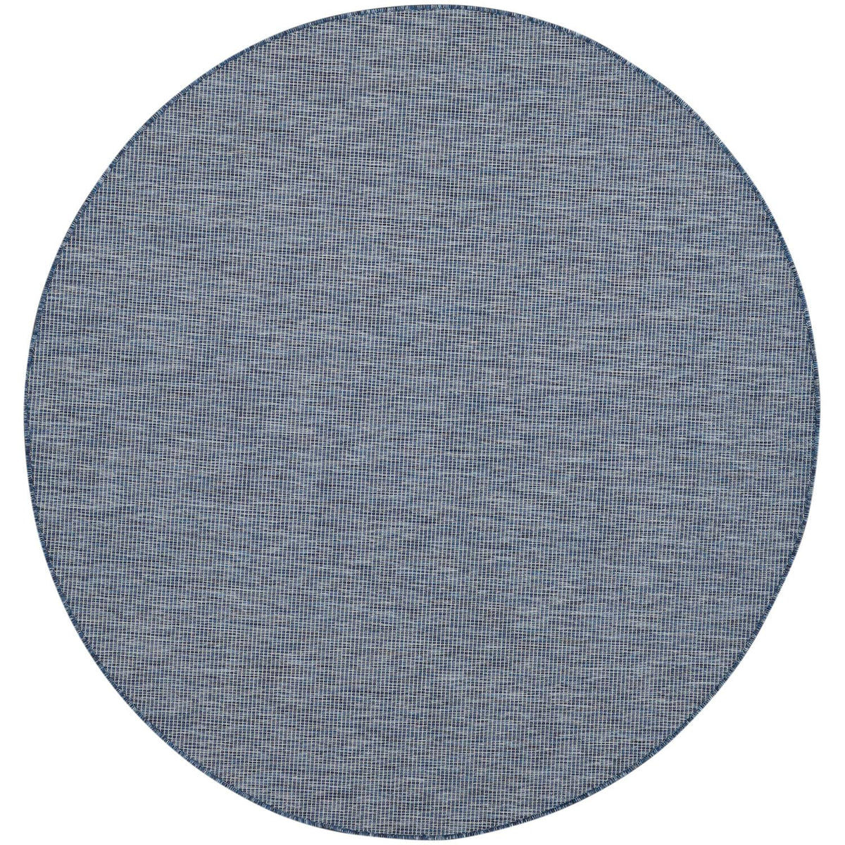 Nourison Positano Indoor/Outdoor Navy Blue 6' X Round Area Rug, Easy Cleaning, Non Shedding, Bed Room, Living Room, Dining Room,