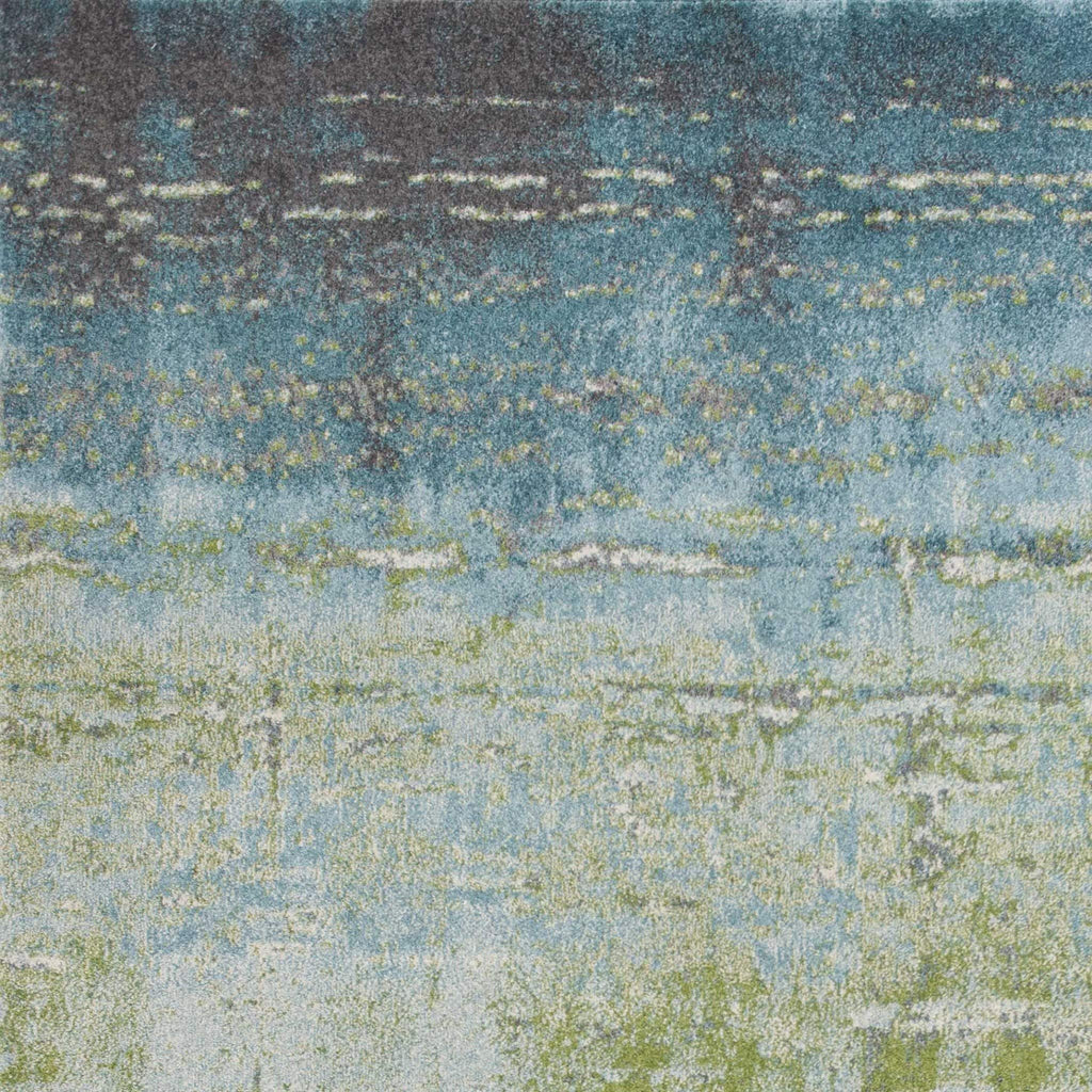 HomeRoots Decor 3'3' x 4'11' Polypropelene Blue/Green Area Rug