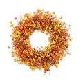 22 Inch Fall Wreaths for Front Door Artificial Orange Eucalyptus Berry Autumn Wreath with Daisy Jasmine Flowers Farmhouse Fall F