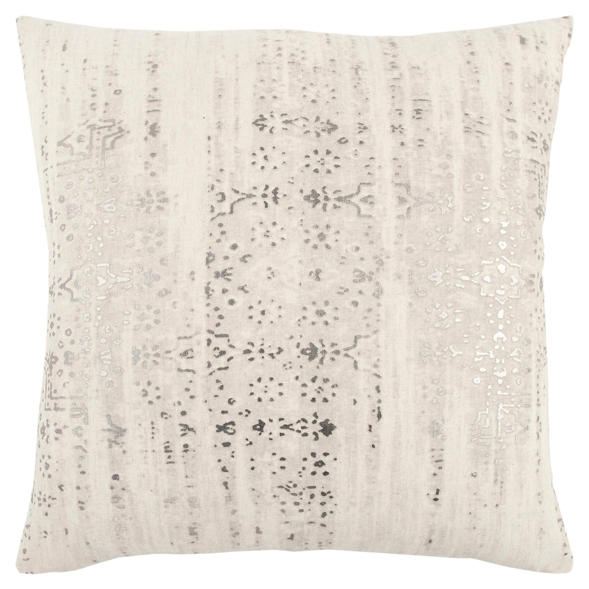 Rizzy Home T13275 Decorative Pillow, 20&quot;X20&quot;, Silver/Ivory