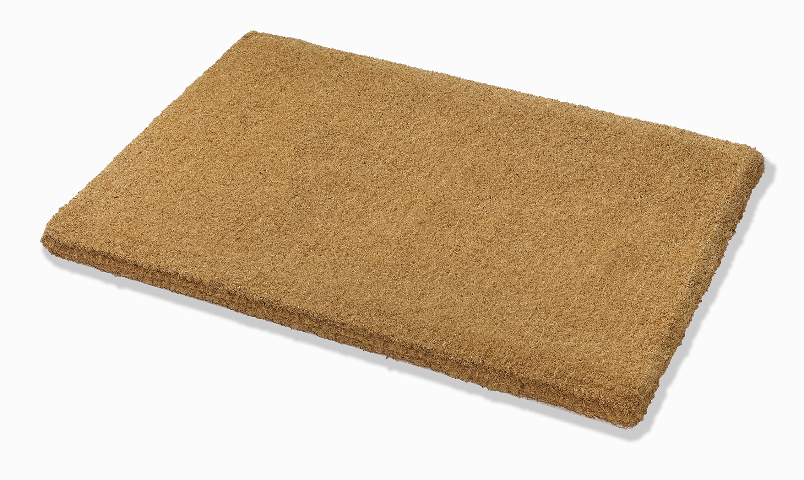 Fab Habitat Floral Extra Thick Doormat - Handwoven, Durable - Natural Coir - Entryway, Front Door, Porch, Patio - Minimalist Nat