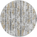 Winslow Wl6 Grey Transitional Rug Round 6' X 6'