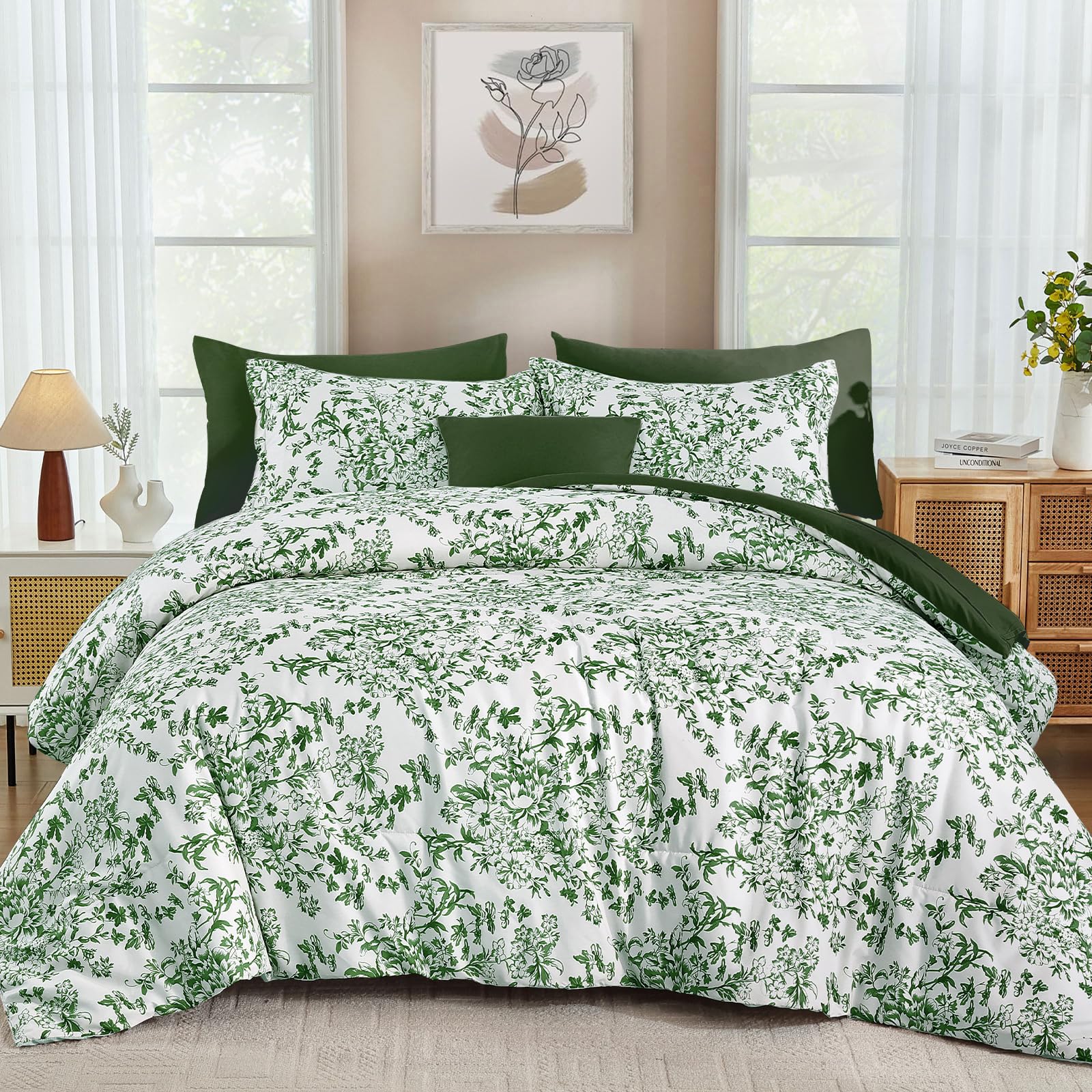 Wongs Beddign Floral Comforter Set Botanical Floral Bedding SetYs01Ab091701K8UA