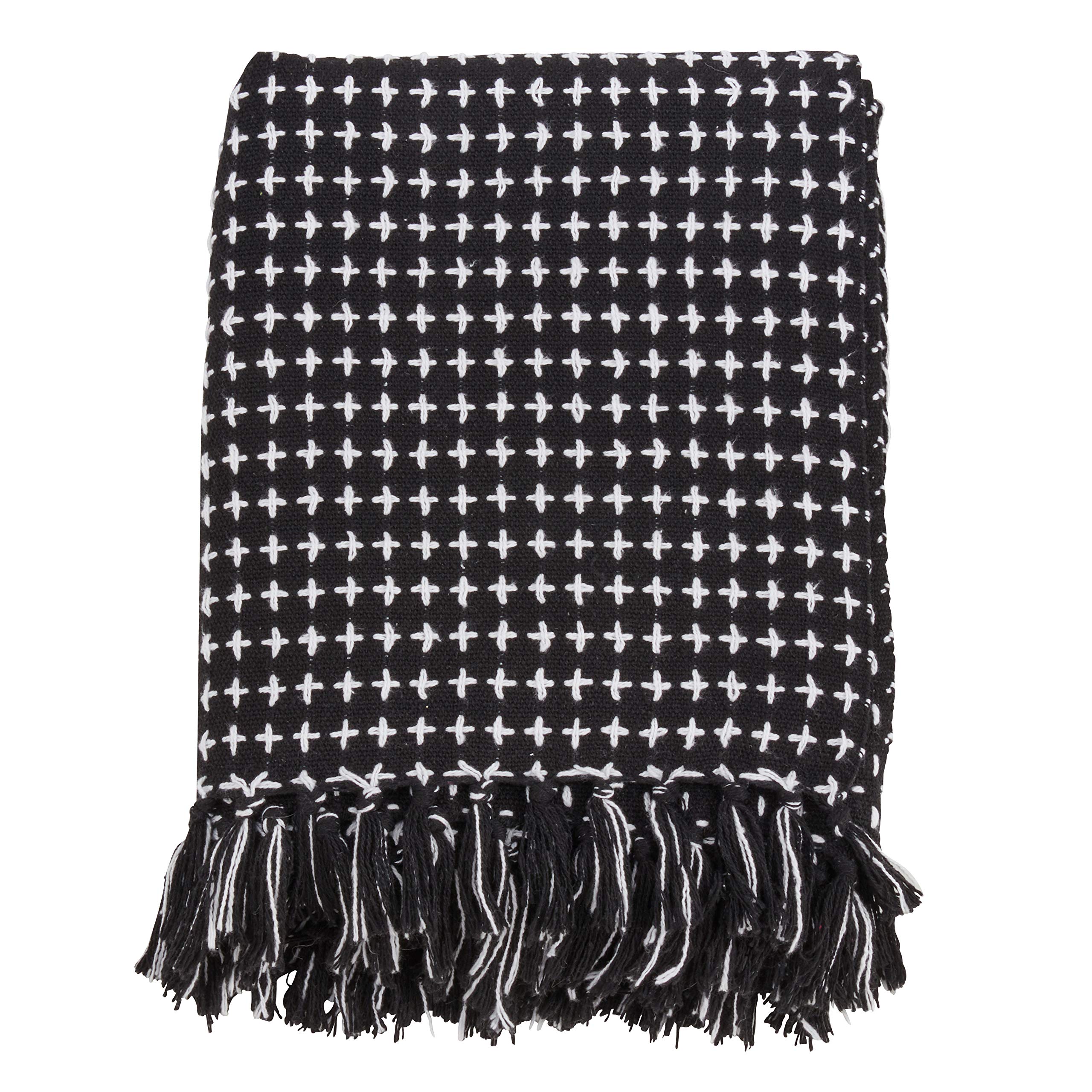 Saro Lifestyle Cross Stitch Design Throw