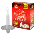 Disposable Foil Candle Holders - Heavy Duty Aluminum Protector Bobeches, Drip Guard Candlestick Liner Inserts - 50 Count - by Ne
