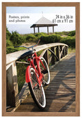 MCS Museum Poster Frame 24x36 Medium Oak, Vertical & Horizontal Wall Hanging Large Picture Frame for Photos, Posters & Art Print