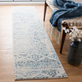 SAFAVIEH Tulum Collection Runner Rug - 2 x 8, Ivory & Turquoise, Moroccan Boho Tribal Design, Non-Shedding & Easy Care, Ideal 