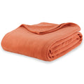 Berkshire Blanket Microfleece King Size Bed Blanket Amberglow Orange,Lightweight Soft Breathable Plush Micro Fleece Blanket For