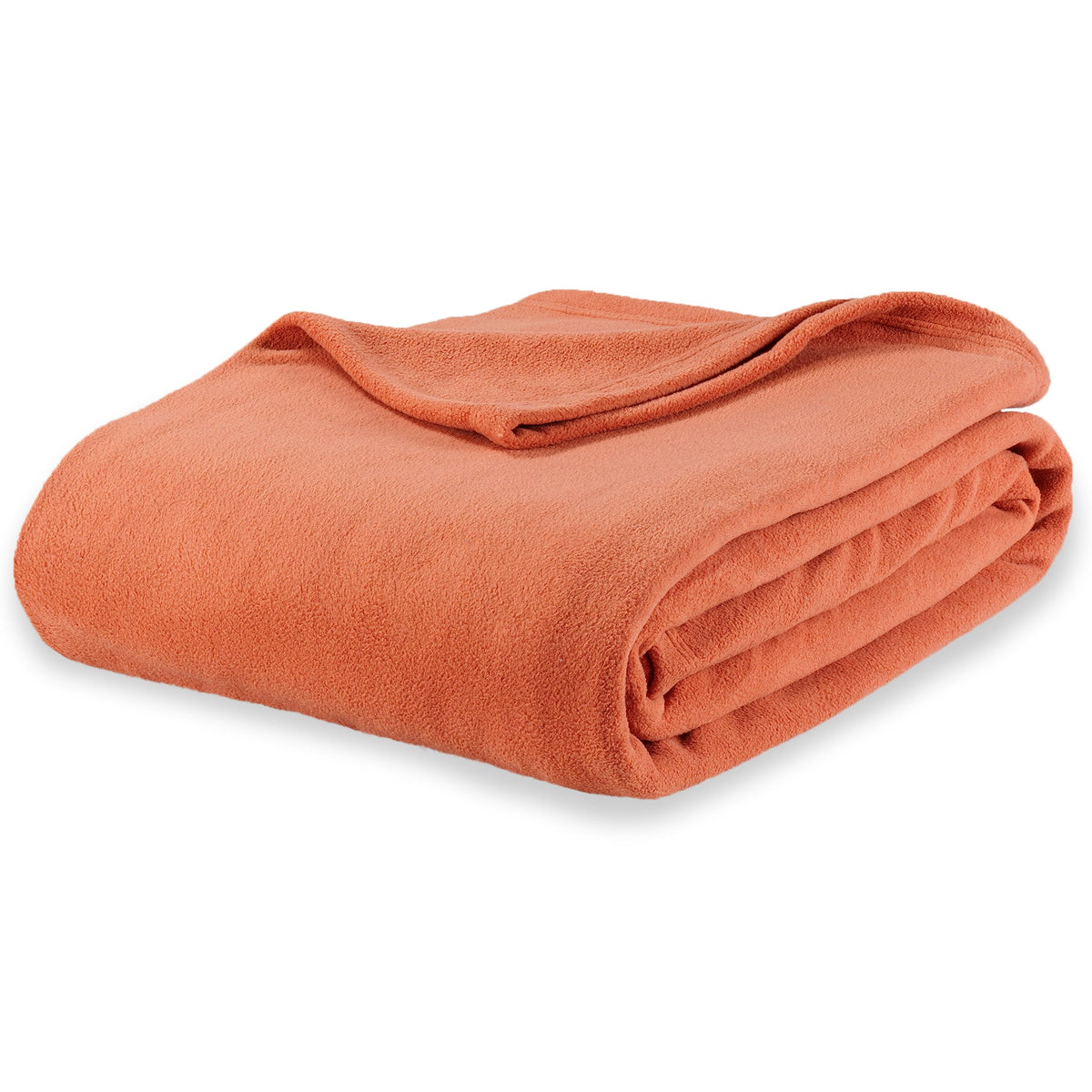 Berkshire Blanket Microfleece King Size Bed Blanket Amberglow Orange,Lightweight Soft Breathable Plush Micro Fleece Blanket For