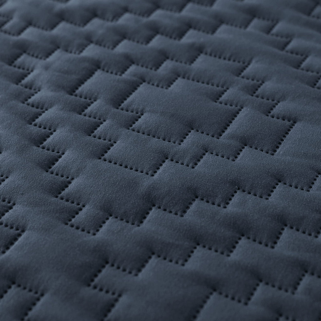 R.Share Navy Blue Twin Size Quilt Bedding Sets With Pillow Sham, Boho Lightweight Soft Bedspread Coverlet, Quilted Blanket Thin