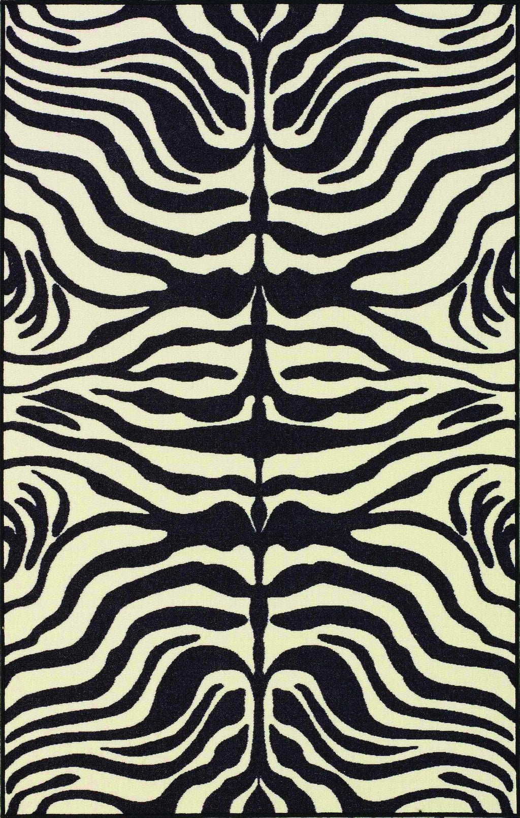 Dalyn Essence Area Rug Es1 Black Zebra Exotic 22" X 60" Runner