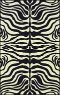 Dalyn Essence Area Rug Es1 Black Zebra Exotic 22" X 60" Runner
