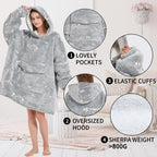 Fiosnow Glow In The Dark Dinosaur Fossil Blanket Hoodies For Women And Men Adult Oversize Wearable Blanket Hoodies For Soft And