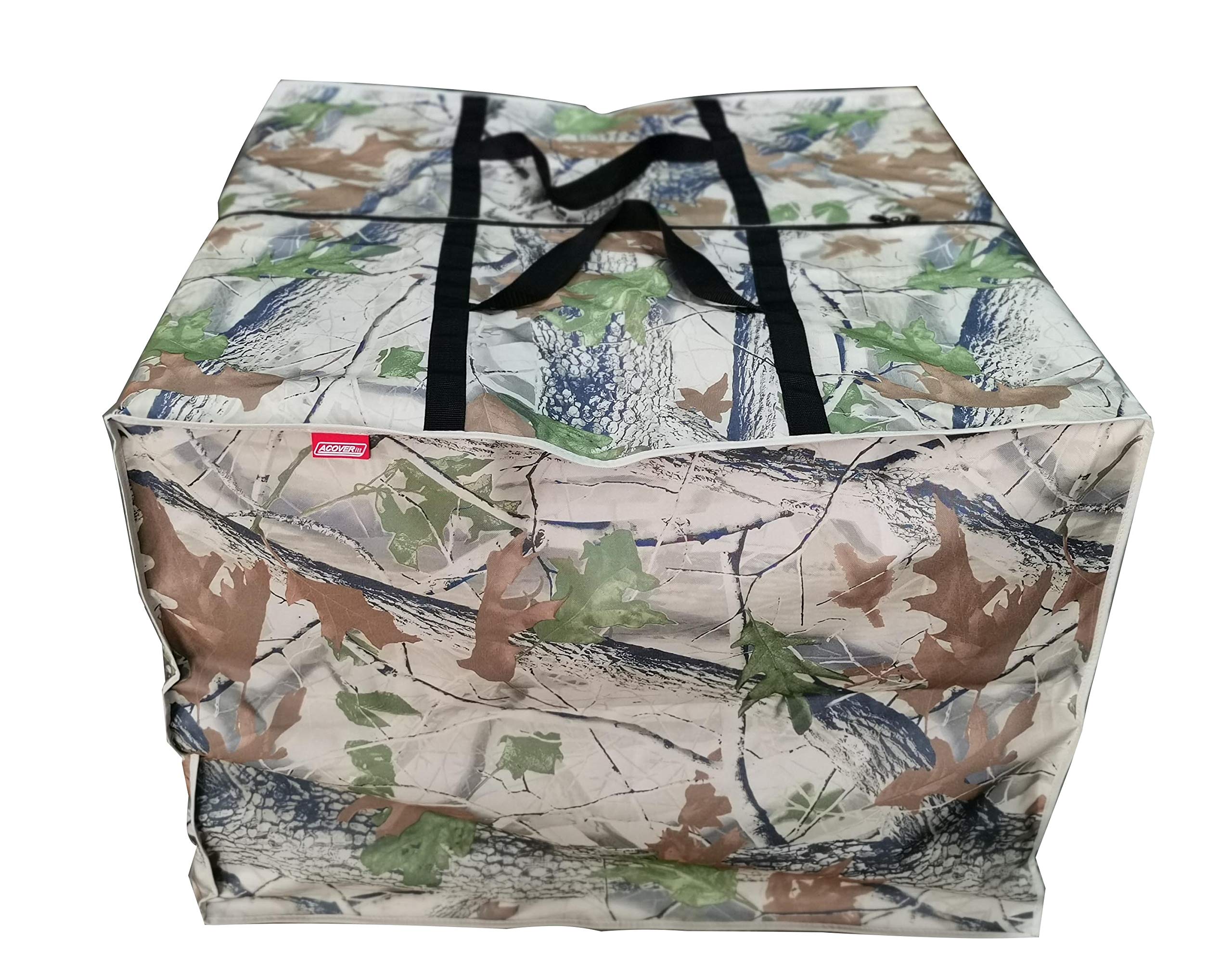 Acoveritt Outdoor Square Cushion Storage Bag, Protective Zippered Storage Bags With Handles, 32''L X 32''W X 24''H