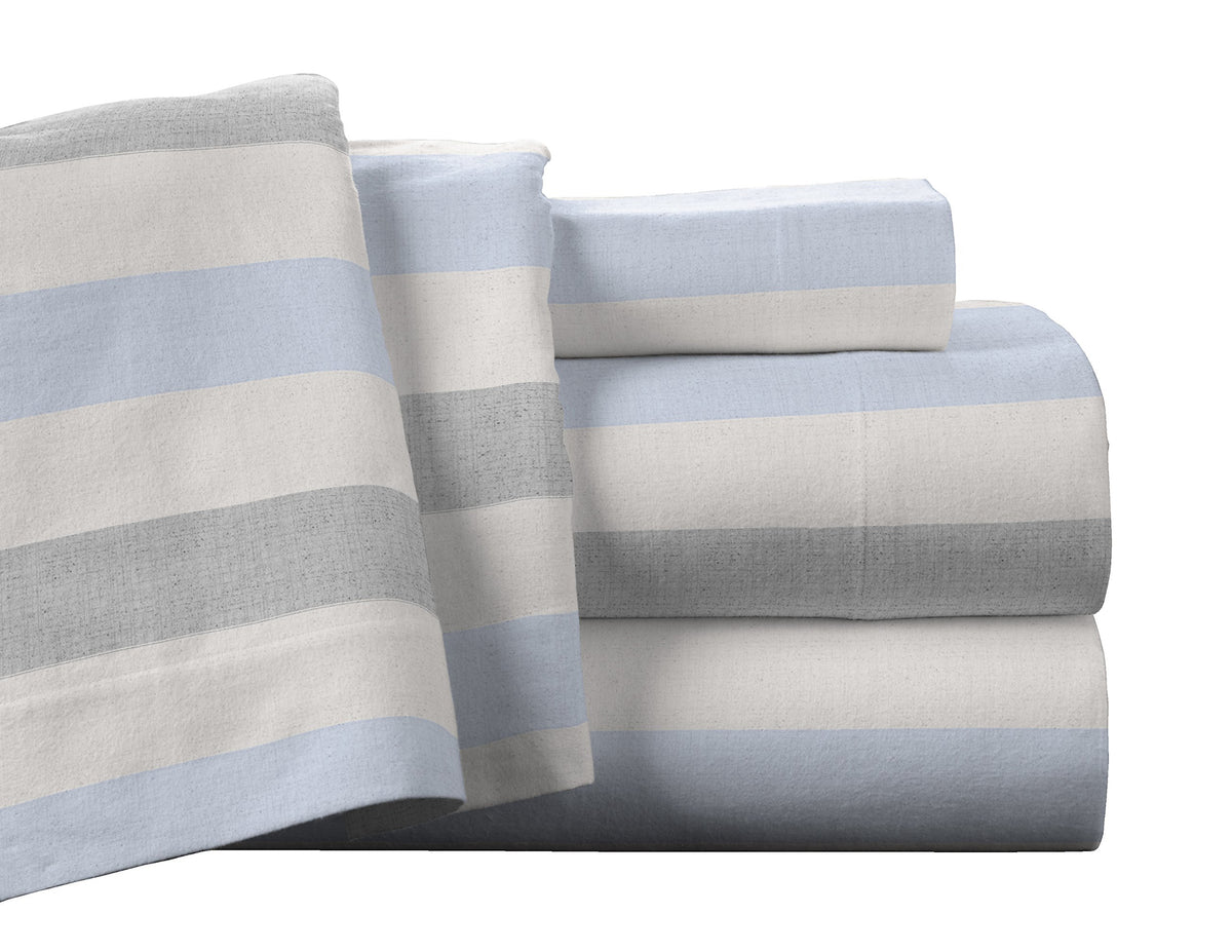 Pointehaven Flannel Deep Pocket Set With Oversized Flat Sheet, Twin, Savannah