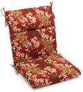 Blazing Needles Outdoor Spun Poly 22-Inch By 45-Inch By 3-1/2-Inch 3-Section Chair Cushion, Montfleuri Sangria