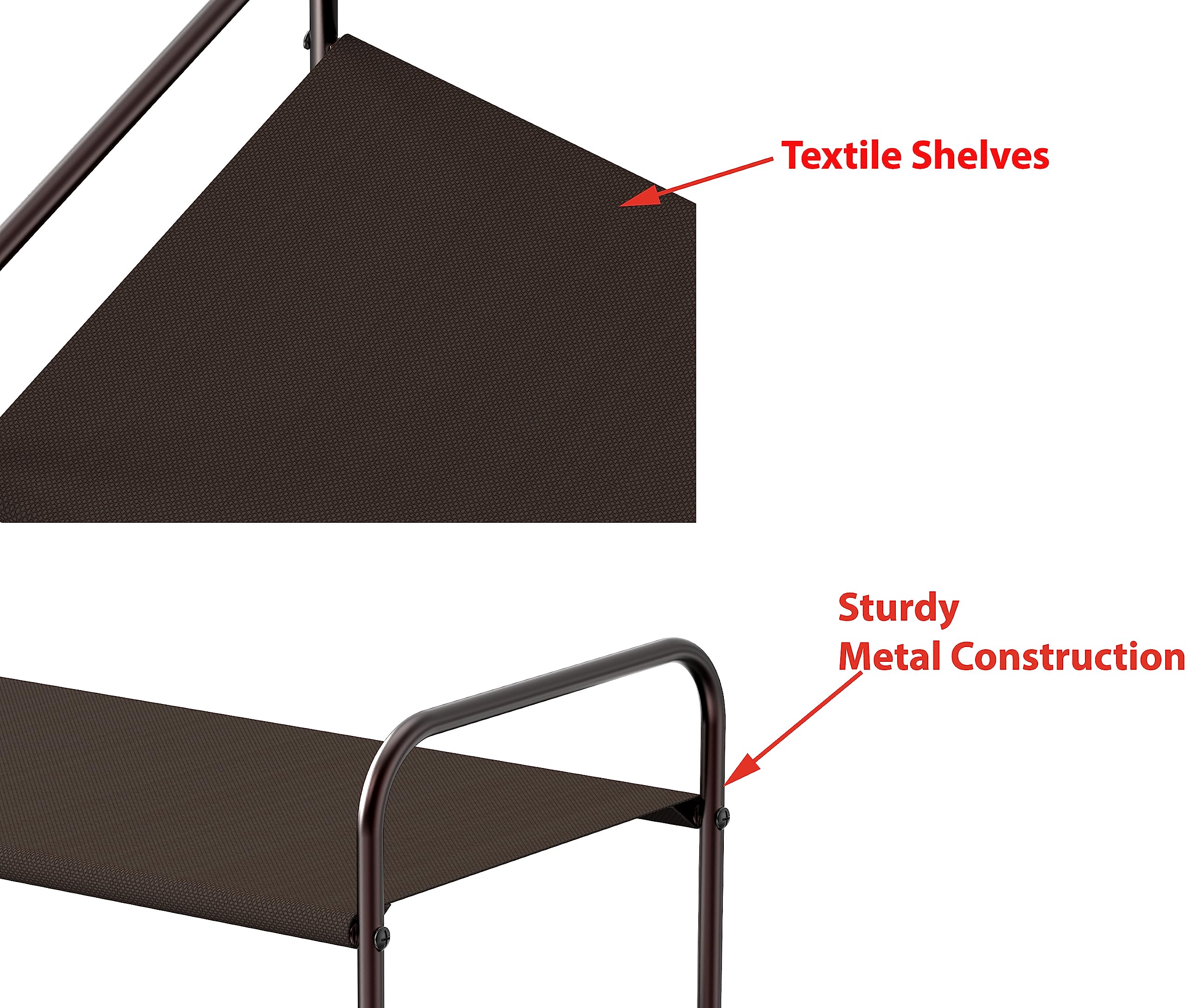 Simple Houseware 2-Tier Shoe Rack Storage Organizer, Bronze