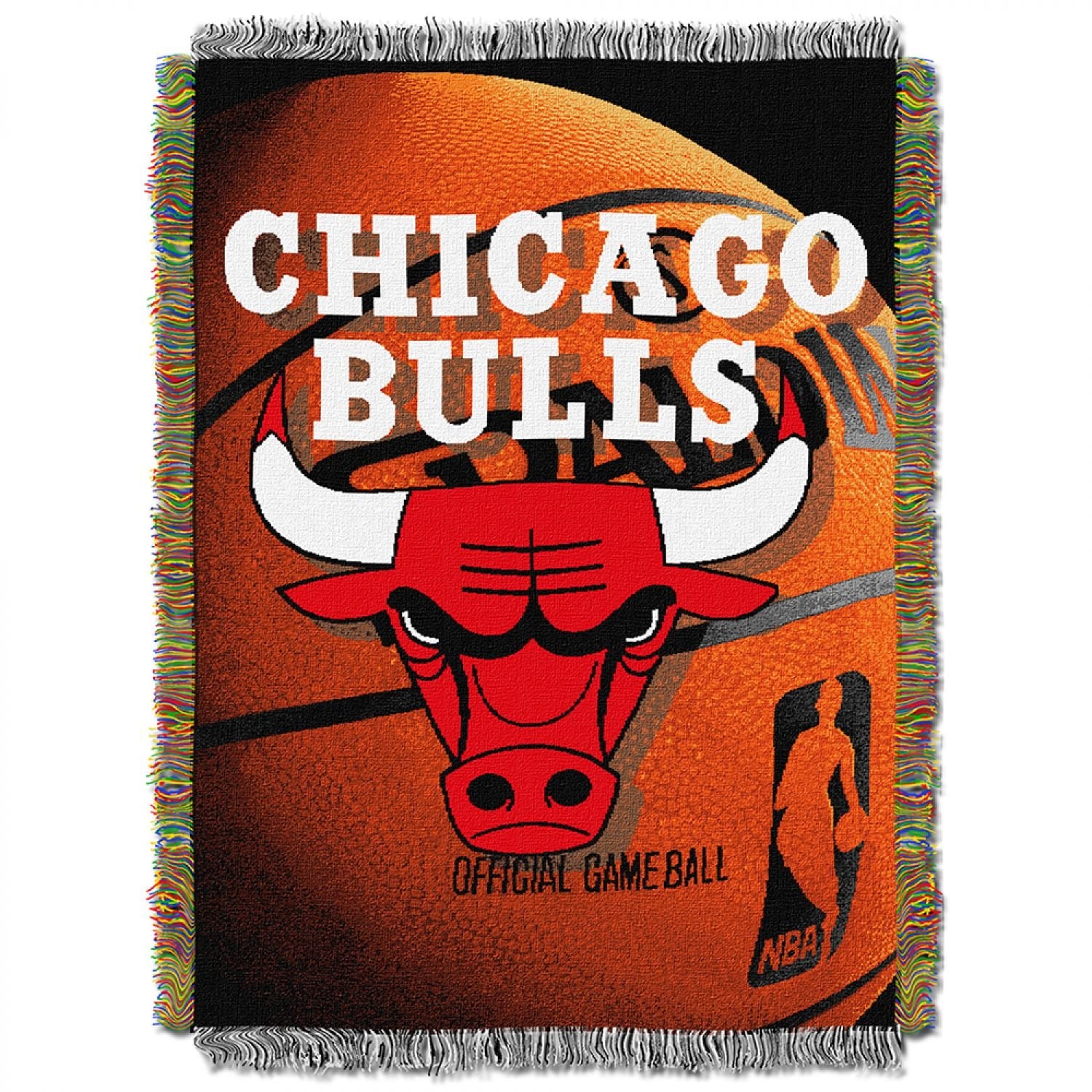 Northwest Nba Chicago Bulls Unisex-Adult Woven Tapestry Throw Blanket, 48'' X 60'', Photo Real