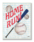 The Kids Room by Stupell Homerun Baseball Bat Typography Rectangle Wall Plaque, 11 x 0.5 x 15, Proudly Made in USA