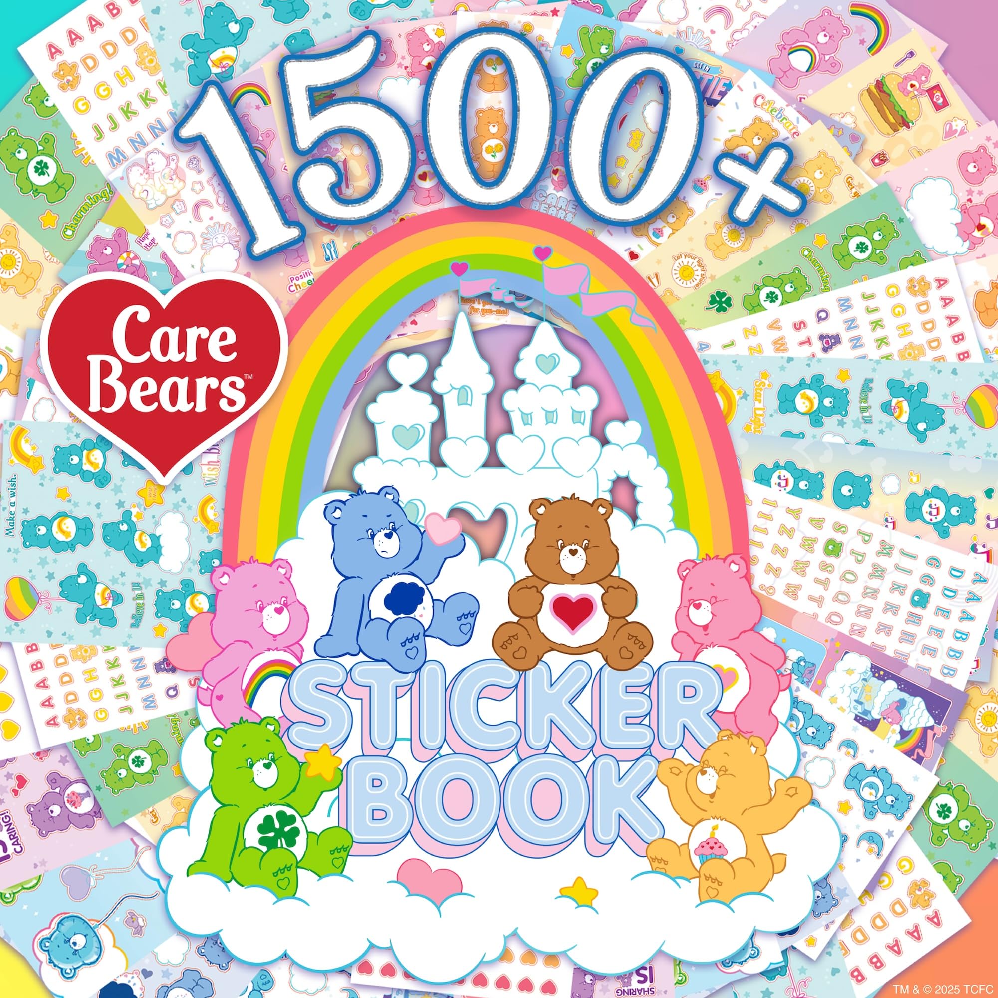 Care Bears Sticker Book, 1500 Cute Stickers For Scrapbooks, Planners, Features Letter Stickers, Planner Stickers, Laptop Sticker