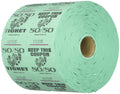 Green 50/50 Raffle Tickets : Roll Of 1000