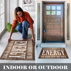 Luvadian Funny Welcome Mats For Front Door - Please Be Mindful Of The Energy You Bring Into This Space, Check Your Energy Door M