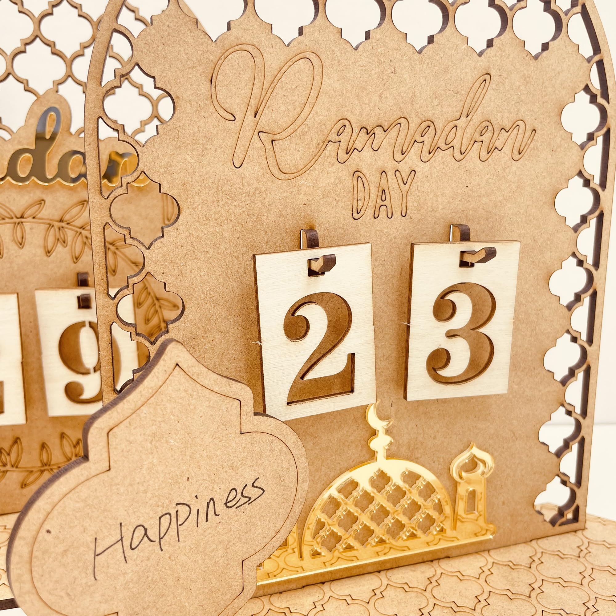Ramadan Advent Calendar Eid Mubarak Wooden Countdown Calendars Tracker Date Gift For Kids Arabic Muslim Islamic Holiday Table Ho