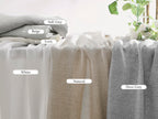 Fmfunctex Linen Pinch Pleated Curtains 96 Inches Long For Living Room, Beige Semi Sheer Pleat Drapes For Bedroom With Hooks, Lig