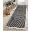 Lahome Boho Kitchen Runner, 26x8 Runners for Hallways Lightweight Bath Mat Woven Washable Runner Rug with Tassels, Farmhouse 