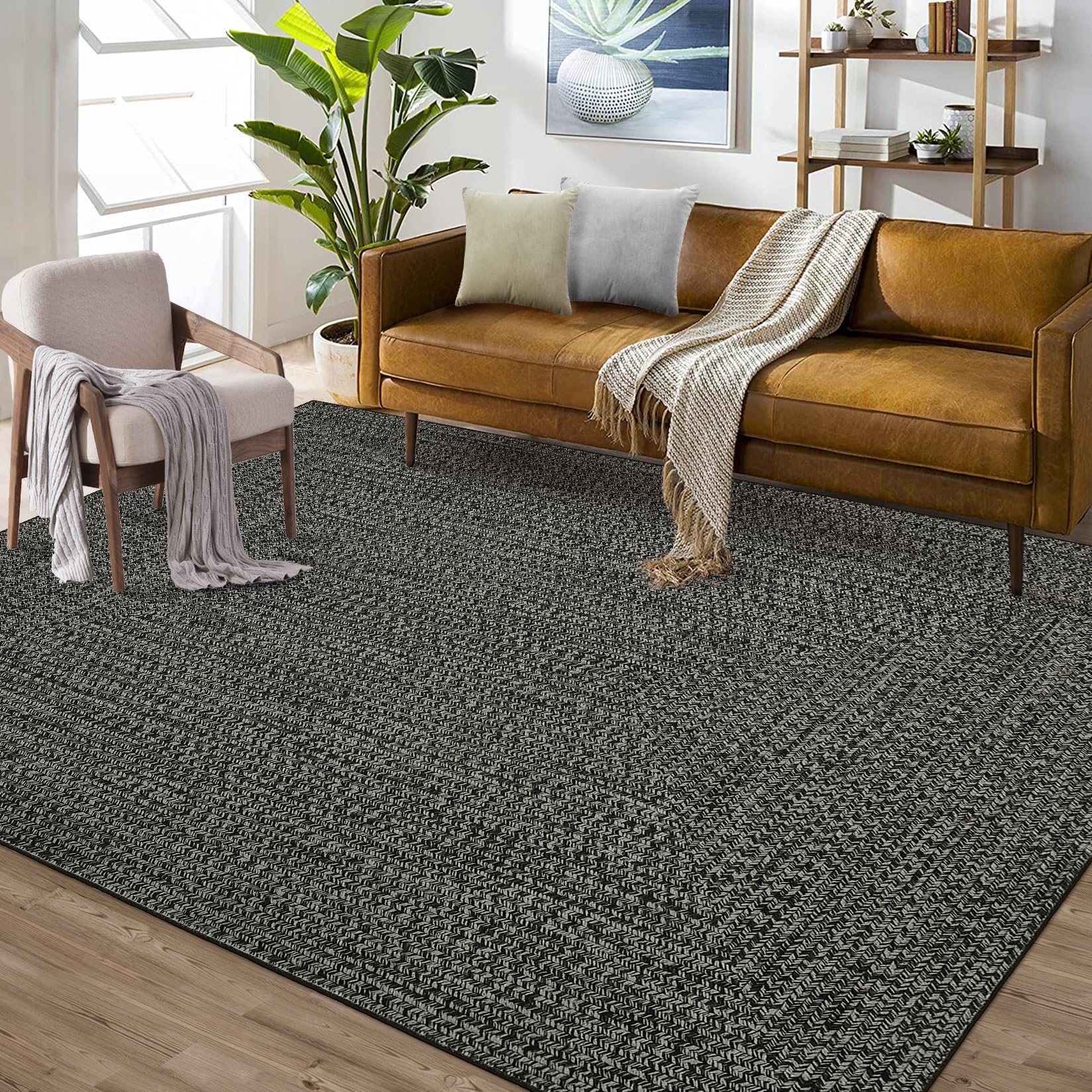 LUXLOOM Runner Rugs for Hallway 2x6 Rug Runner Washable Kitchen Rugs Non Slip Modern Rug Farmhouse Soft Hallway Runner Contempor