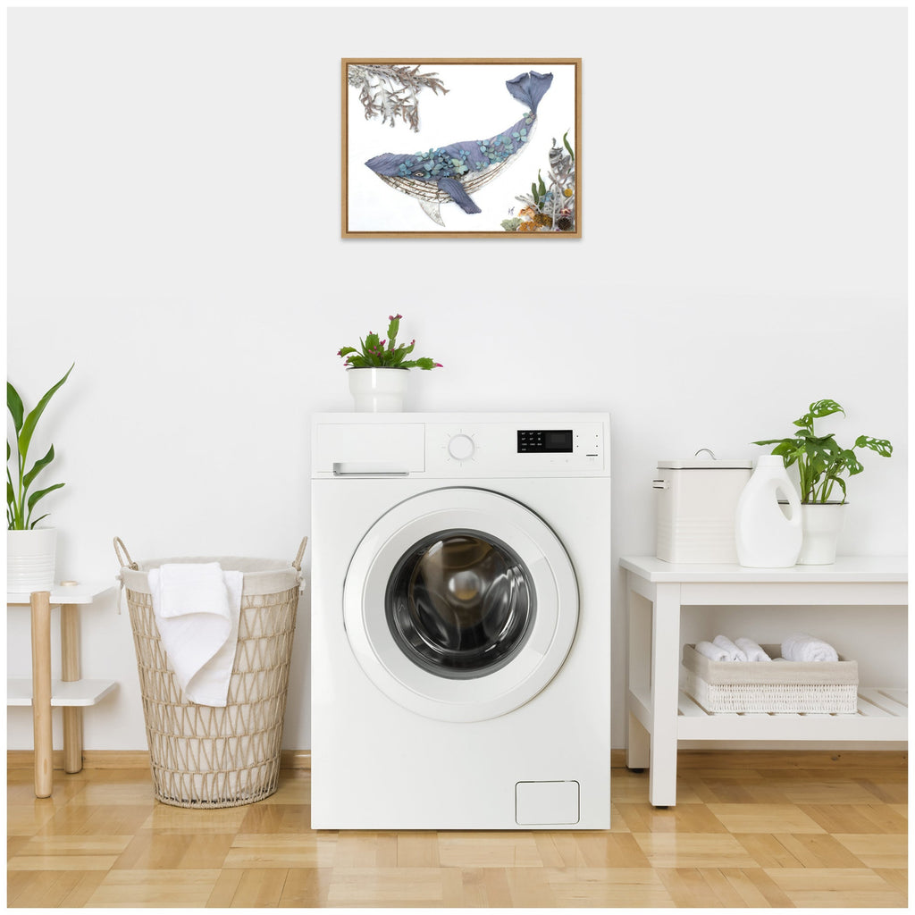 Whale by Madeline Jeppesen Framed Canvas Wall Art Print
