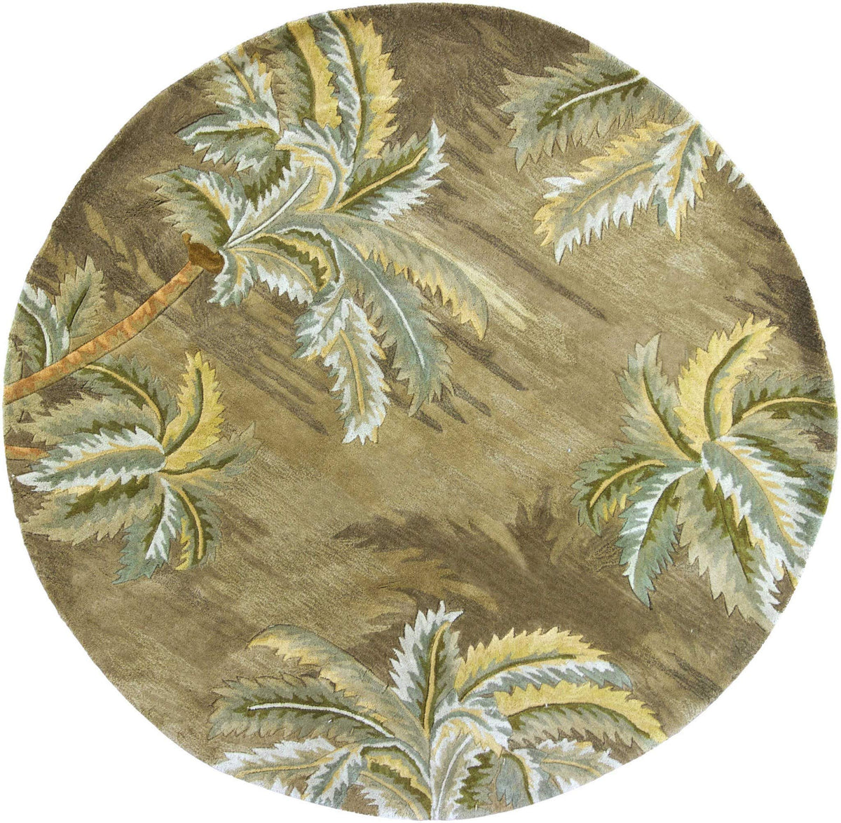 HomeRoots Decor 7'6-inch Round Wool Moss Area Rug