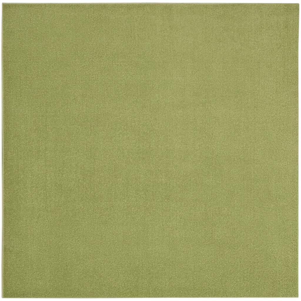 Nourison Essentials Indoor/Outdoor Green 5' X Square Area -Rug, Easy -Cleaning, Non Shedding, Bed Room, Living Room, Dining Room, Backyard, Deck, Patio (5 Square)