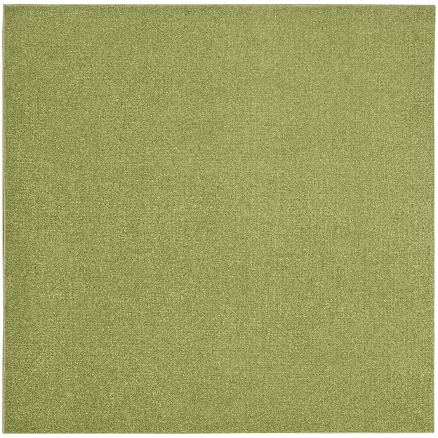 Nourison Essentials Indoor/Outdoor Green 5' X Square Area -Rug, Easy -Cleaning, Non Shedding, Bed Room, Living Room, Dining Room, Backyard, Deck, Patio (5 Square)