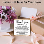 ONTDOM Wooden Plaque with Stand, "Thank You for Being A Blessing" Desk Decor, Multicolor