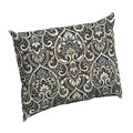 Arden Outdoor Cushion Pillow Back, 23 X 17, Rain-Proof, Fade Resistant 17 X 23, Black Aurora Damask