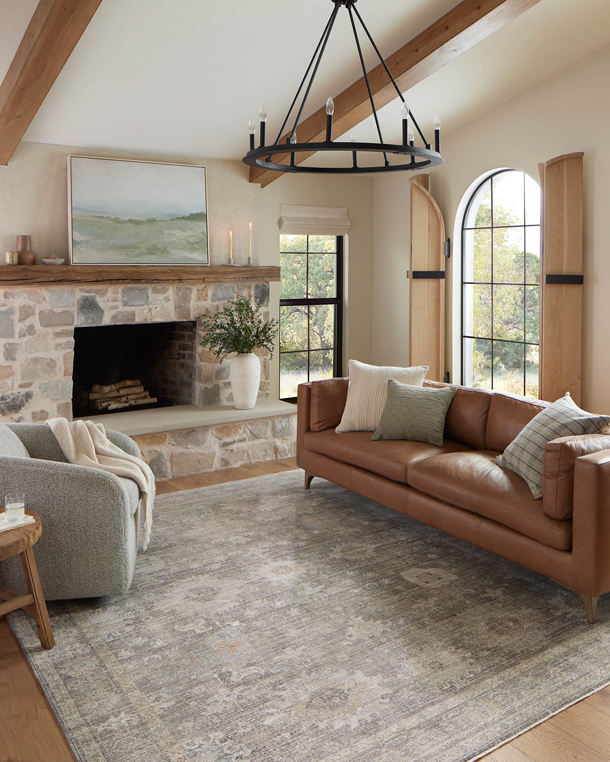 Loloi Magnolia Home by Joanna Gaines x Millie Stone/Natural 7-10 x 10 Area Rug